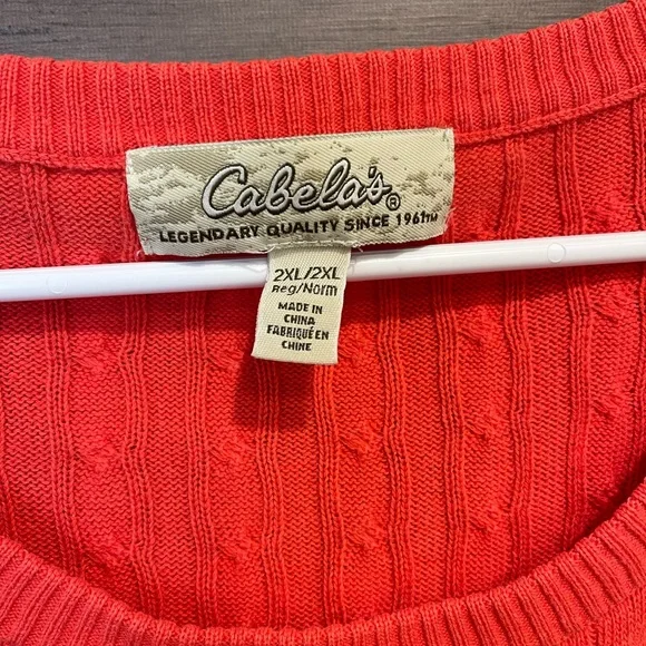 Cabela’s Women's Orange Sweater - Picture 3 of 6